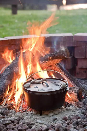 Miniatura 4 de Lodge Horno holandés de hierro fundido pre-sazonado de 8 cuartos de galón con tapa, asas duales, uso en el horno, en la estufa, en la parrilla