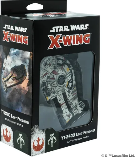 Star Wars X-Wing 2ª edición Juego en miniaturas YT-2400 Light Freighter EXPANSION PACK - Juego de estrategia para niños y adultos, a partir de 14