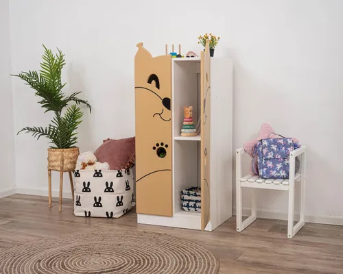 Miniatura 8 de Armario de vestir para niños pequeños fabricado en Europa, 9 colores de almacenamiento para niñas y niños, pintura a base de agua, armario de vestir