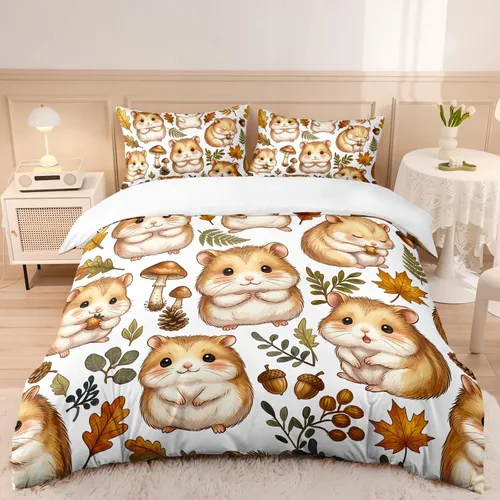 Miniatura 9 de AILONEN Hobby Cat Twin Duvet Cover Set 3 Piece, Blue Sports Art Bedding Pack, Cupcake Ball Microfiber Shell, 2 Pillowcases