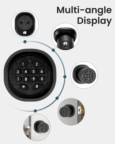 Miniatura 7 de Pomo de puerta inteligente con teclado, cerradura electrónica de puerta de entrada sin llave, bloqueo automático 3S, mango antideslizante