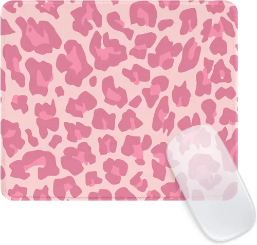 Miniatura 15 de Seorsok Alfombrilla de mouse con forma de corazón rosa, cuadrada, impermeable, base de goma antideslizante, para computadora portátil de oficina