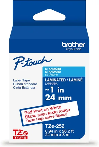 Miniatura 44 de Brother P-touch TZE-S951 - Cinta adhesiva laminada extra resistente de 1 pulgada (24 mm) de ancho, negro sobre plateado mate, laminada