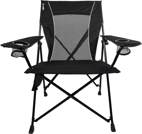 Miniatura 3 de Kijaro - Silla de campamento plegable, Vik Black, poliéster, malla, acero, portátil, duradera, unisex Vik Negro