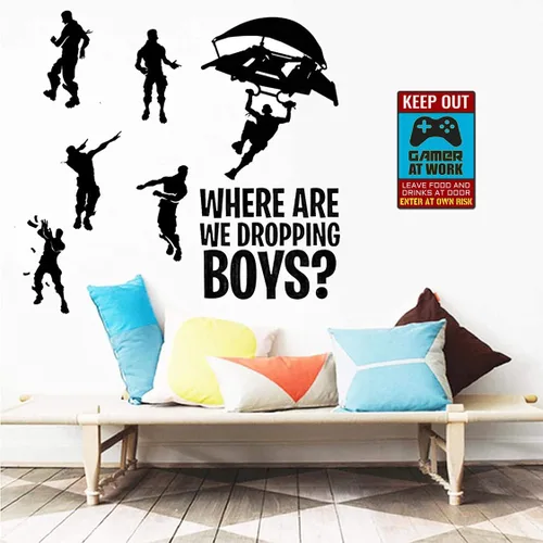 Miniatura 4 de Letrero de "Keep Out Gamer at Work" - Póster genial de gaming para decoración de sala de juegos y configuración de habitación de niños - Cosas