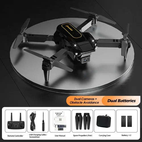 Miniatura 5 de Dron con cámara 1080P, mini dron plegable de Navidad para adultos y principiantes, modo sin cabeza, retención de altitud, inicio y aterrizaje