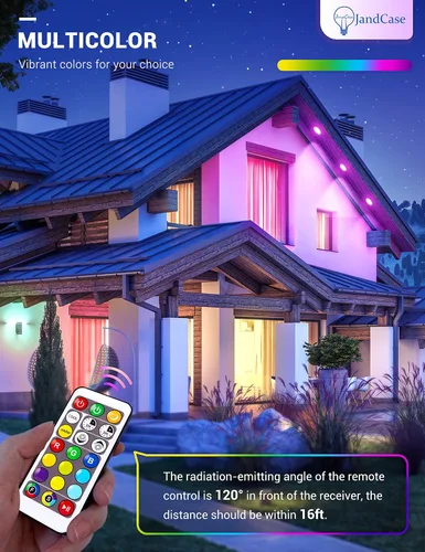Miniatura 3 de JandCase BR30 Luces de inundación que cambian de color, RGB + bombilla LED empotrable cálida y blanca fría, 12 W (equivalente a 100 W), 1050 lm