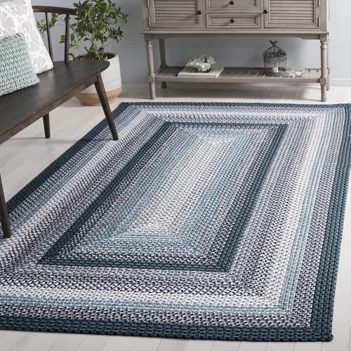 Miniatura 28 de SAFAVIEH Alfombra Lavable Colección Trenzada para Exteriores - 2' x 3', Multicolor, Hecha a Mano y Reversible, No Desprende Pelusa y Fácil