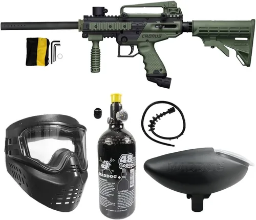Miniatura 9 de Maddog Tippmann Cronus Tactical Paintball Gun Marker and Bronze Accessory Starter Package Comes with Marker, Anti-Fog Mask, Hopper, Harness, Pods