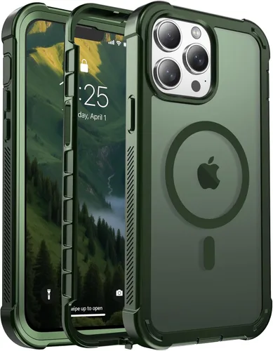 Miniatura 46 de jaroco - Funda magnética compatible con MagSafe para iPhone 11 de 6.1 pulgadas; protección de grado militar contra caídas, de doble capa