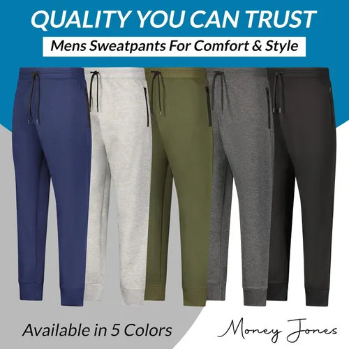 Miniatura 7 de Joggers para hombre, paquete de 3, pantalones deportivos Tech Fleece para hombre, pantalones deportivos con bolsillos