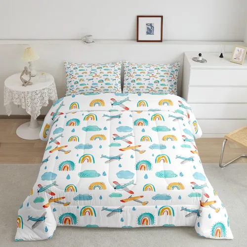 Miniatura 20 de Erosebridal Juego de edredón de camión de bomberos para niños, juego de ropa de cama de panal rojo brillante con diseño de panal de abeja