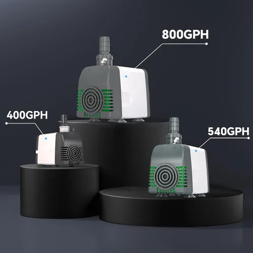 Miniatura 7 de Knifel Bomba de agua sumergible de 800 GPH - Bombas de fuente con apagado automático, flujo ajustable y ultra silencioso para fuentes, estanques