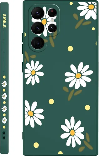 Miniatura 8 de LEECG Funda para Samsung Galaxy S22 Ultra, Diseños de Flores de Moda Silicona Suave Protección contra Caídas Resistente a Huellas Dactilares