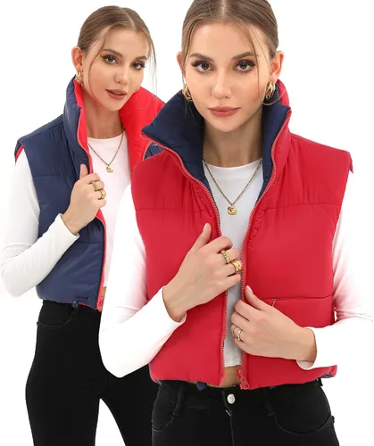 Miniatura 47 de Xeoxarel Chaleco acolchado corto con bolsillos para mujer (XS-XXL)