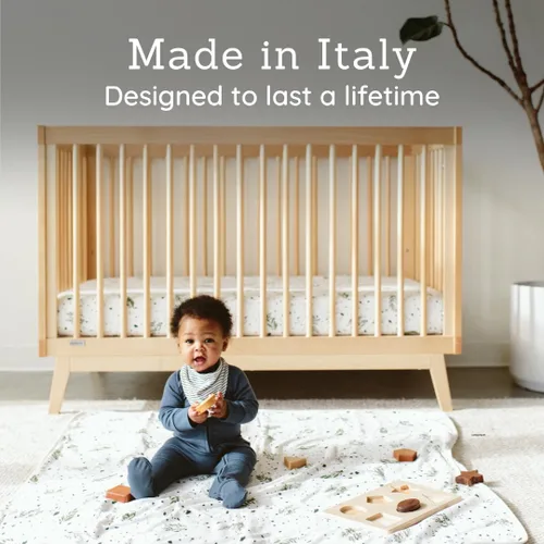 Miniatura 3 de dadada Baby Soho - Cuna convertible de madera 3 en 1 para cama infantil, fabricada en Italia, certificado GREENGUARD Gold, acabado seguro