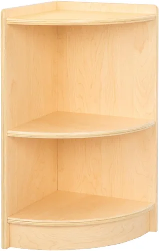 Miniatura 2 de OOOK Armario esquinero de madera, organizadores y almacenamiento de juguetes de 2 niveles, estante Montessori para habitación de niños, sala