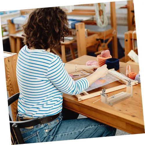 Miniatura 7 de FUNOMOCYA 1 juego de manualidades de tejer herramienta de fabricación de cuerda de tejer de madera para tejer pulsera pulsera herramienta tejida kit