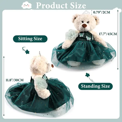 Miniatura 2 de Muñeca de quinceañera con vestido, decoración de quinceañera, regalos de decoración de quinceañera, OSO de peluche para 15 años con vestido, centro