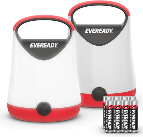 Miniatura 13 de Eveready - Linterna LED para camping X-250 (paquete de 2), luces de tienda superbrillantes, linternas LED resistentes al agua, 100 horas de duración