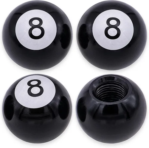Miniatura 11 de 4 piezas tapas de vástago de válvula de neumático estilo bola 8, cubiertas universales de vástago de válvula de neumático con núcleo de cobre a
