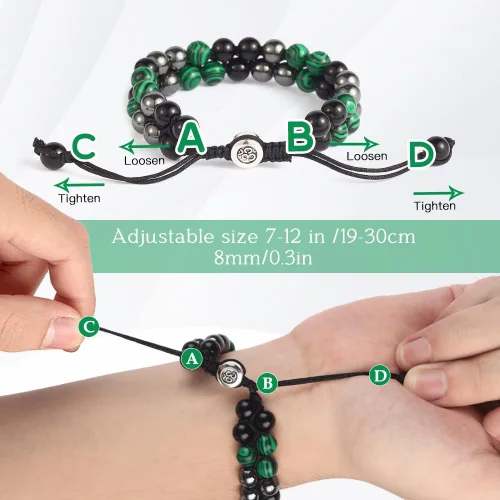 Miniatura 45 de Triple Protection Bracelet - for Protect & Balance - Energy Crystal Handmade Bracelets for Men Women