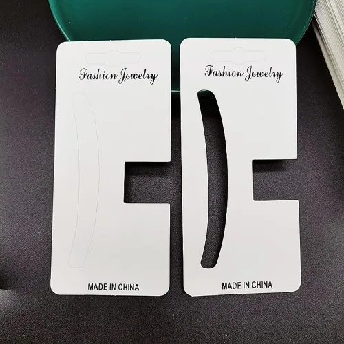 Miniatura 2 de 100 pinzas para el cabello con tarjetas de exhibición, tarjetas de embalaje de horquilla, soportes para accesorios para el cabello, cartón de papel