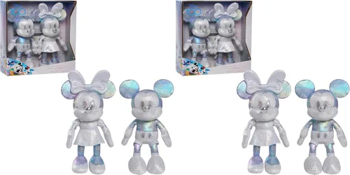 Miniatura 6 de Disney 100 años de maravilla Juego de coleccionistas de muñecos de peluche de Mickey Mouse y Minnie Mouse, juguetes para niños de 2 años en adelante