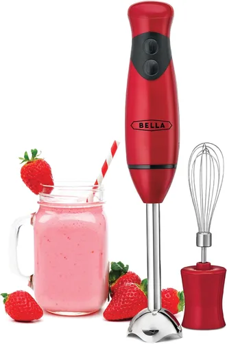 Miniatura 9 de BELLA Batidora de Mano de Inmersión, Mezclador Portátil con Accesorio de Batidor - Exprimidor Manual Eléctrico, Sacude, Hace Comida para Bebés