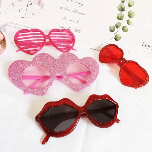Miniatura 5 de JAKADYUKS Gafas para el día de San Valentín, regalos de fiesta, 6 lentes en forma de corazón, accesorios para cabina de fotos, regalos de boda