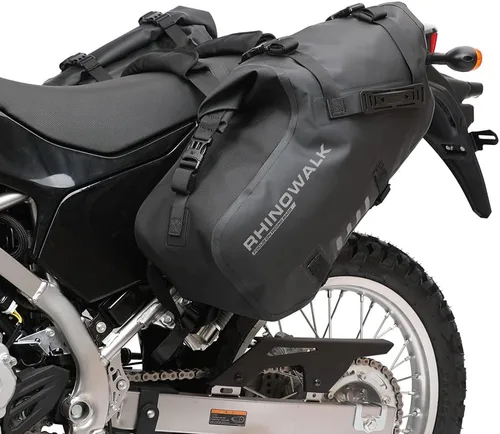 Rhinowalk Bolsas de sillín impermeables antivibración para motocicleta, bolsas laterales para moto, bolsas de hombro para moto, alforjas de moto 18L