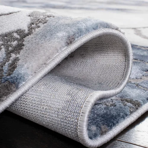 Miniatura 5 de SAFAVIEH Craft Collection Alfombra de Acento - 2' x 3', Gris y Azul, Diseño Contemporáneo, Resistente a las Manchas, Ideal para Áreas de Alto