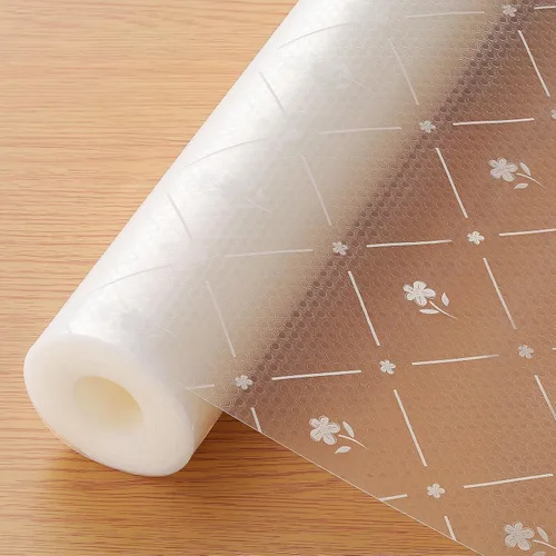 INNOLITES Forro para estante de gabinete de cocina, forro no adhesivo para refrigerador y cajón, EVA impermeable con flores, fácil de limpiar y sin