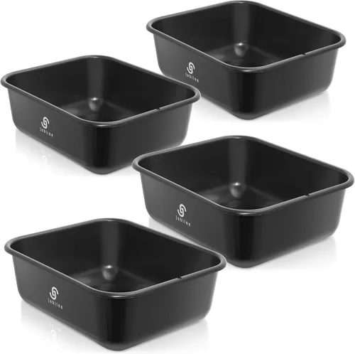 Miniatura 3 de Jubilee Paquete de 4 Contenedores de Almacenamiento de Plástico, Bandeja Utilitaria - Caja Comercial Resistente para Lavavajillas para Organización
