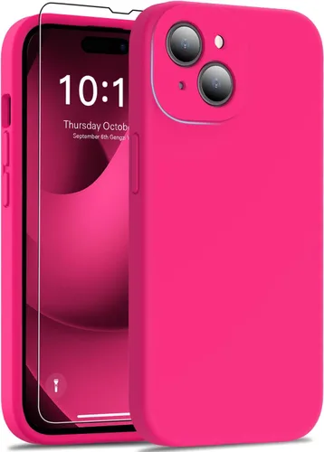 Miniatura 88 de DEENAKIN Funda de silicona compatible con iPhone 12 con protector de pantalla, mejora la protección de la cámara, funda protectora suave y flexible
