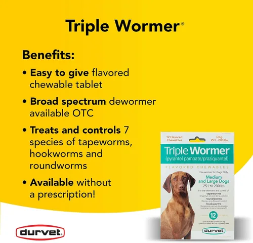 Miniatura 2 de Durvet Triple Wormer para perros medianos y grandes