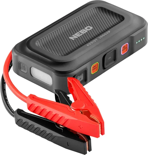 NEBO Assist 1000XP - Arrancador portátil de batería de coche | Caja de arranque de 24.4Wh, reinicia coches y vehículos todo terreno de 12V, 25