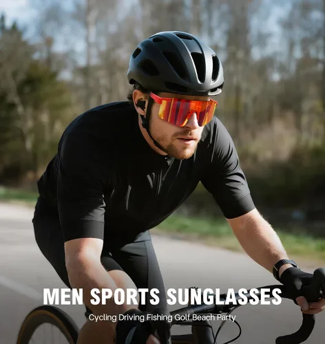 Miniatura 2 de MALIDAK Gafas de sol deportivas para hombres y mujeres, jóvenes, gafas de sol de béisbol, protección UV400, gafas de ciclismo para hombres
