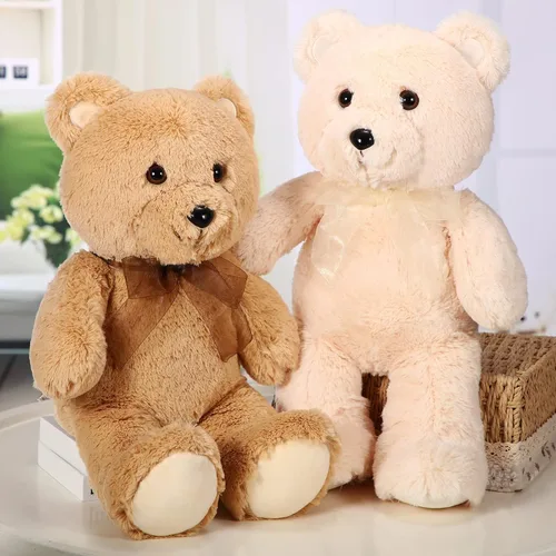 HyDren 2 juguetes de peluche de osos de 18 pulgadas, regalo para novia, oso de peluche con lazos rellenos para cumpleaños, boda, fiesta