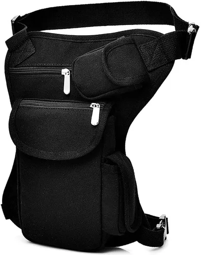 Bolsa de pierna caída bolsa bolsa táctica deportes al aire libre carreras camping senderismo bolsa de cadera (negro)