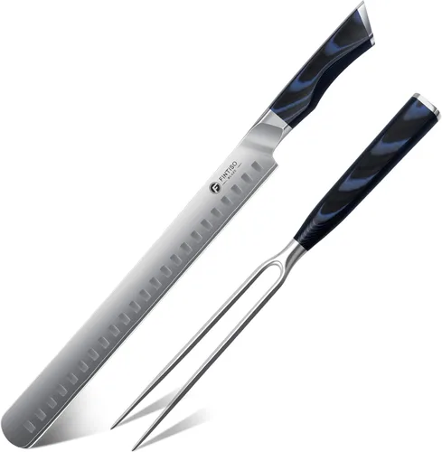 Miniatura 11 de FINTISO - Cuchillo de chef de 8 pulgadas, cuchillo de cocina de gama alta con mango G10, cuchillo de cocina profesional de acero inoxidable japonés