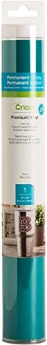 Cricut Vinilo Permanente Premium, Aguamarina - Rollo de 4 pies (12" x 48") - Compatible con Máquinas Maker & Explore, Larga Duración, Resistente a