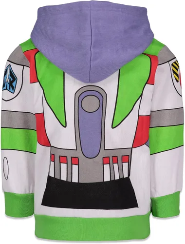 Miniatura 7 de Disney Pixar Toy Story Buzz Lightyear Sudadera con capucha de forro polar iTalk con cremallera para niños pequeños a grandes, Rojo