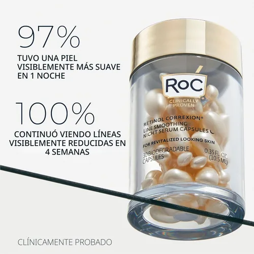 Miniatura 4 de RoC Retinol Correxion Suero de Noche Anti-Envejecimiento contra Arrugas, Suero de Retinol para el Rostro, Tratamiento Diario para Líneas Finas