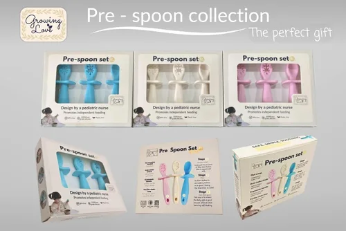 Miniatura 9 de Growing Love Juego de Cucharas para Bebé, Auto Alimentación 6 meses, Pre-Cuchara, Utensilios para bebés, Cuchara para niños, Cuchara de Vainilla