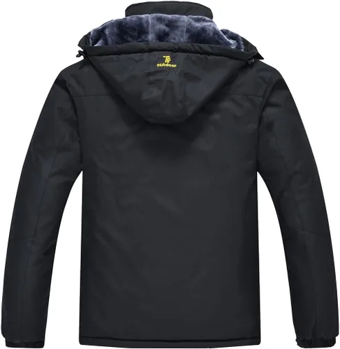 Miniatura 3 de JINSHI - Chaqueta de esquí para hombre, tejido polar, impermeable, rompevientos, M