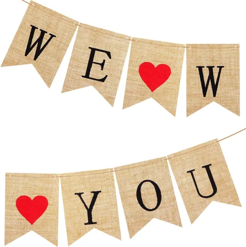 Miniatura 4 de Gejoy Kit de suministros de decoración de fiesta de despedida, 14 piezas con texto en inglés "We Will Miss You", pancarta de arpillera con purpurina