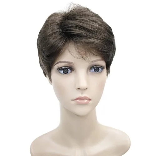 Miniatura 14 de Wiginway corto rizado pelucas sintéticas con flequillo pelo premium natural moda pelucas para señora mujeres #101