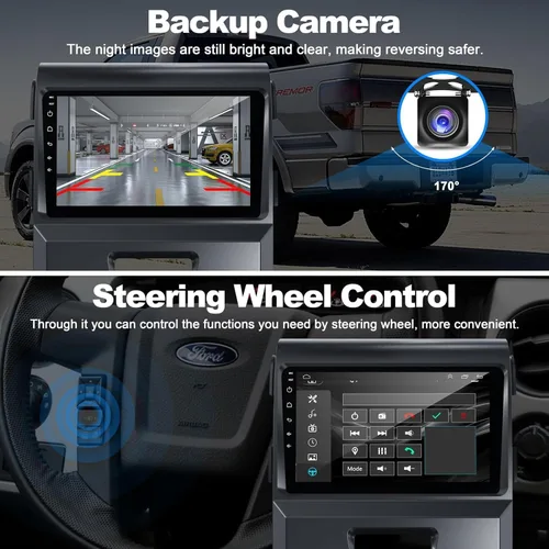 Miniatura 4 de 4+64 Android 13 para Ford F150 2009-2014 Radio de coche, 9 pulgadas IPS pantalla táctil estéreo del coche con Carplay inalámbrico/Android Auto