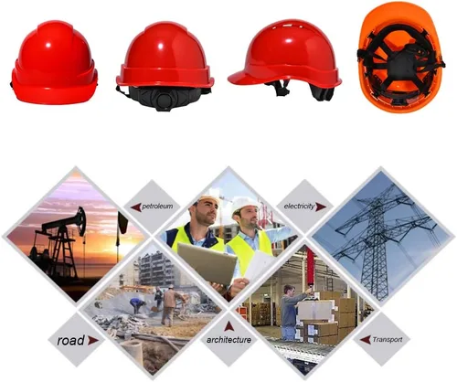 Miniatura 6 de Casco de seguridad personalizado para construcción Casco de trabajo de seguridad con suspensión de trinquete ajustable de ala completa con carcasa